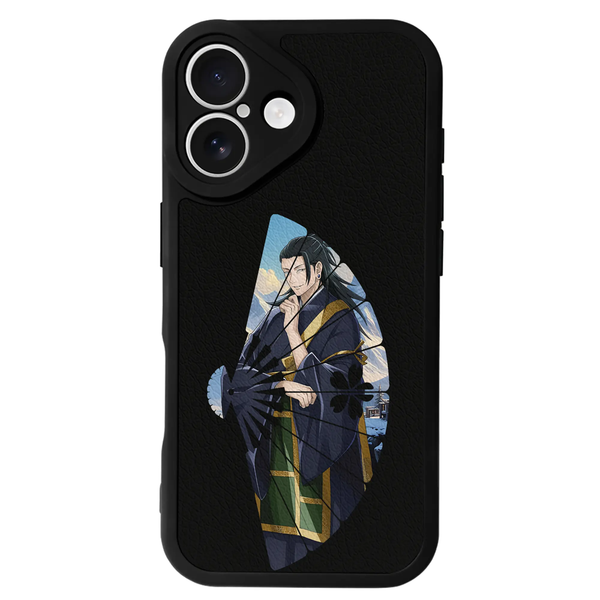 呪術廻戦 グッズ,夏油 傑 - IPhone 16シリーズ対応 ・ シリコンスマホケース ・ レザー調 ・ 高精度フィット ・ 耐衝撃 ・ ワイヤレス充電対応 ・ 精密カット